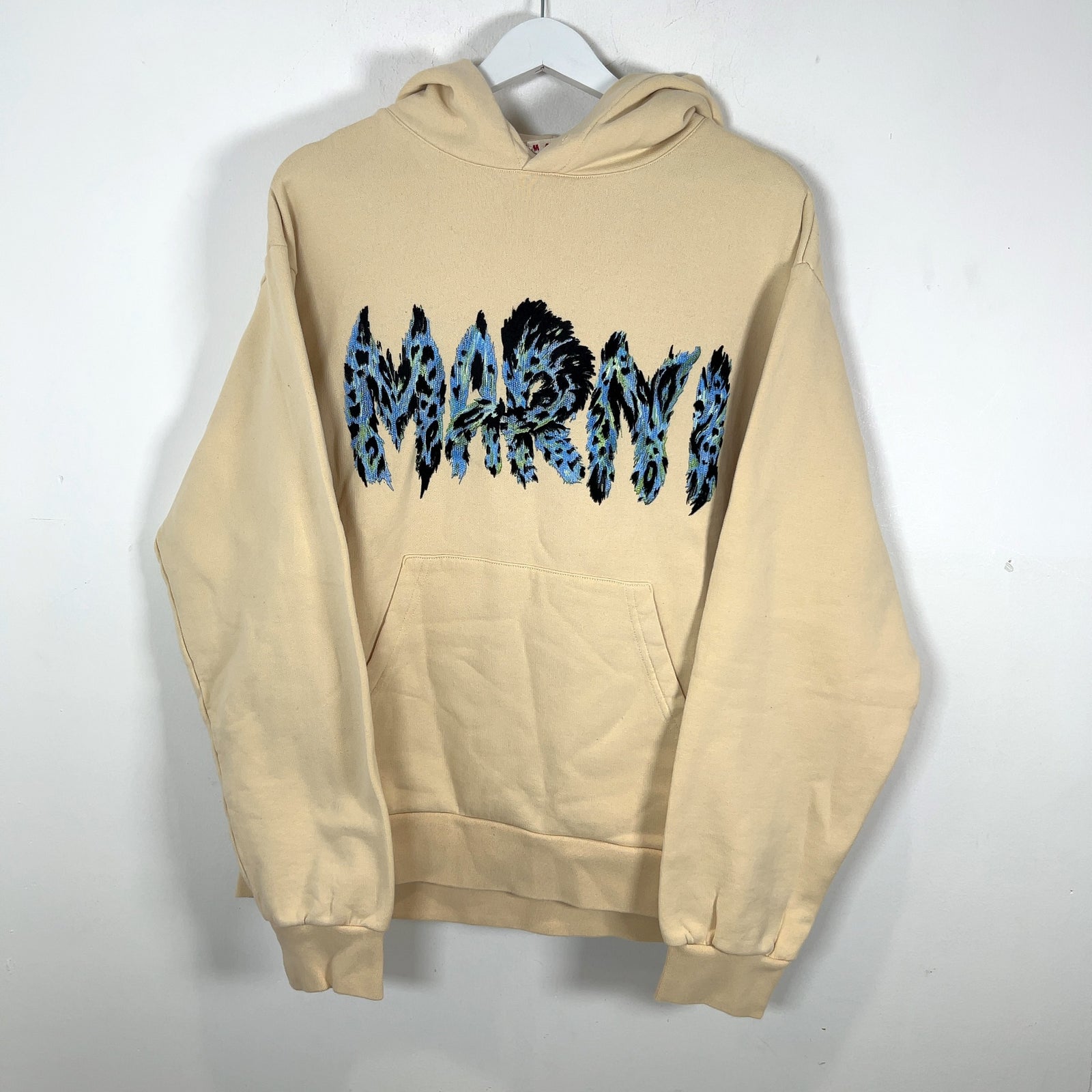 Marni Blue Spell Out Logo Hoodie