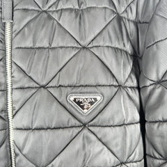 Prada Plaque Logo Quilted Puffer Jacket
