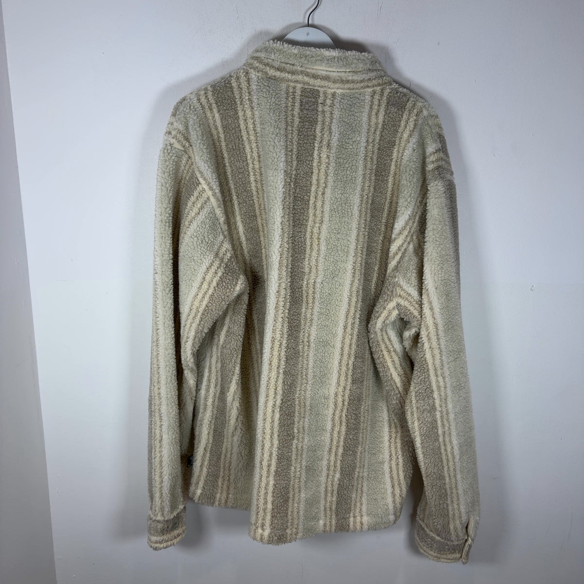 Stussy Striped Sherpa 2-Pocket Button-Up Shirt