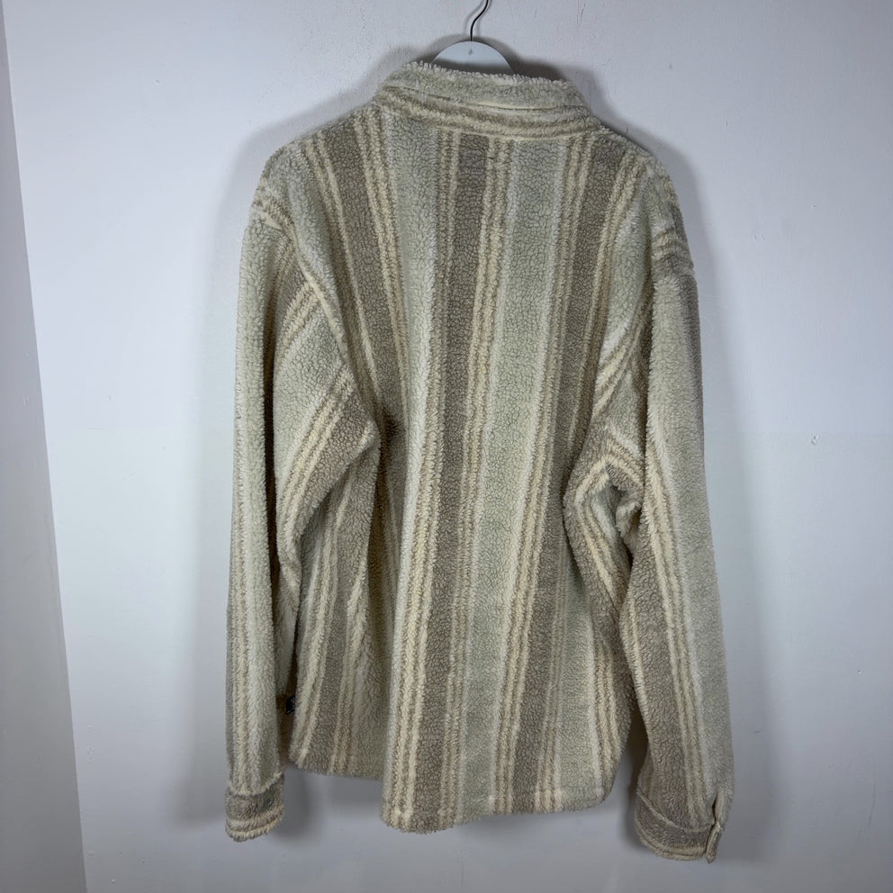 Stussy Striped Sherpa 2-Pocket Button-Up Shirt