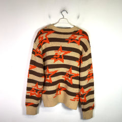 Sp5der 5Star Striped Knit Sweater