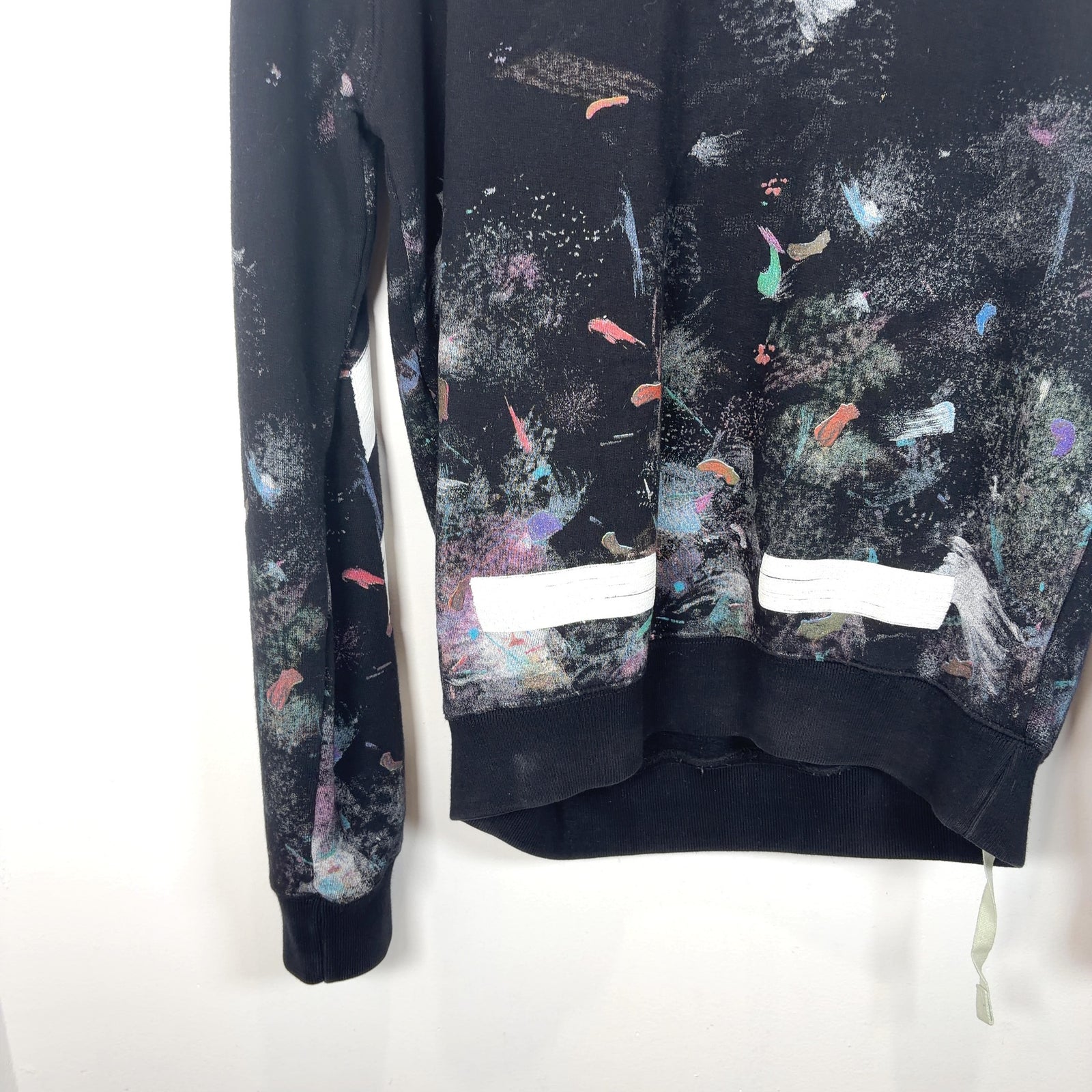 Off-White 'Seeing Things' Paint Spatter Arrow Crewneck