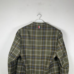 Thom Browne Multi-Pocket Plaid Peacoat