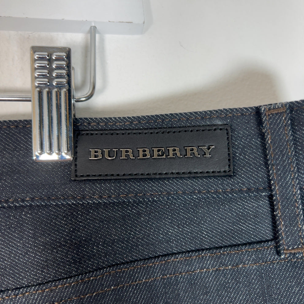 Burberry Dark Washed Wide Slim Leg Denim Jeans