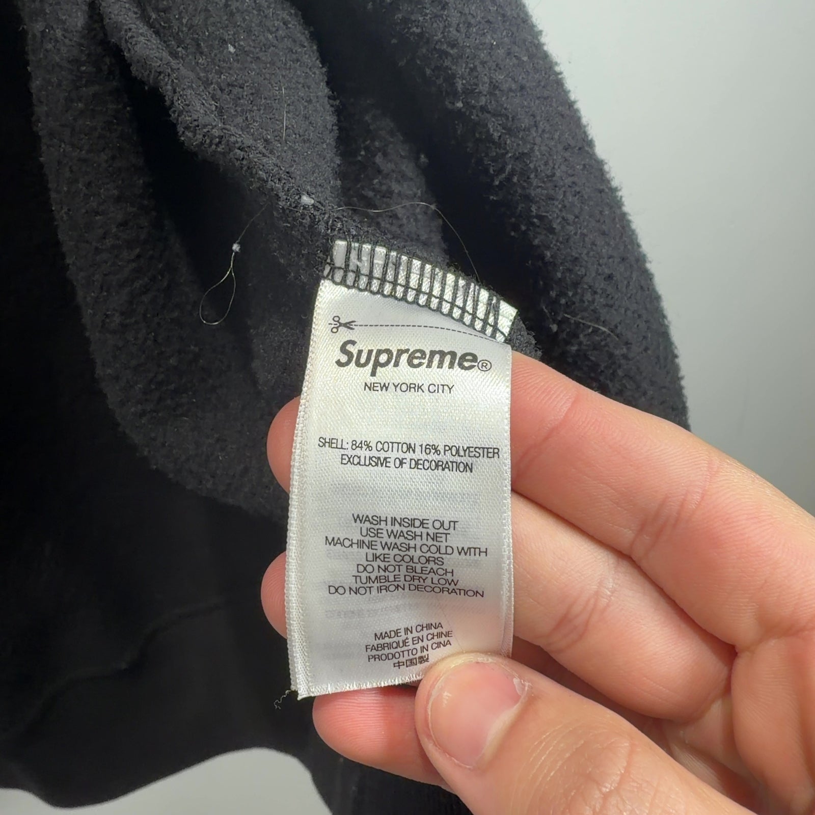 Supreme Black ‘Knowledge’ Coligate Hoodie