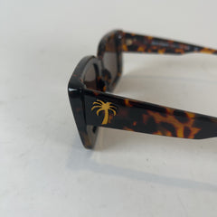 Palm Angels Large Square Tortoise Shell Frame Sunglasses