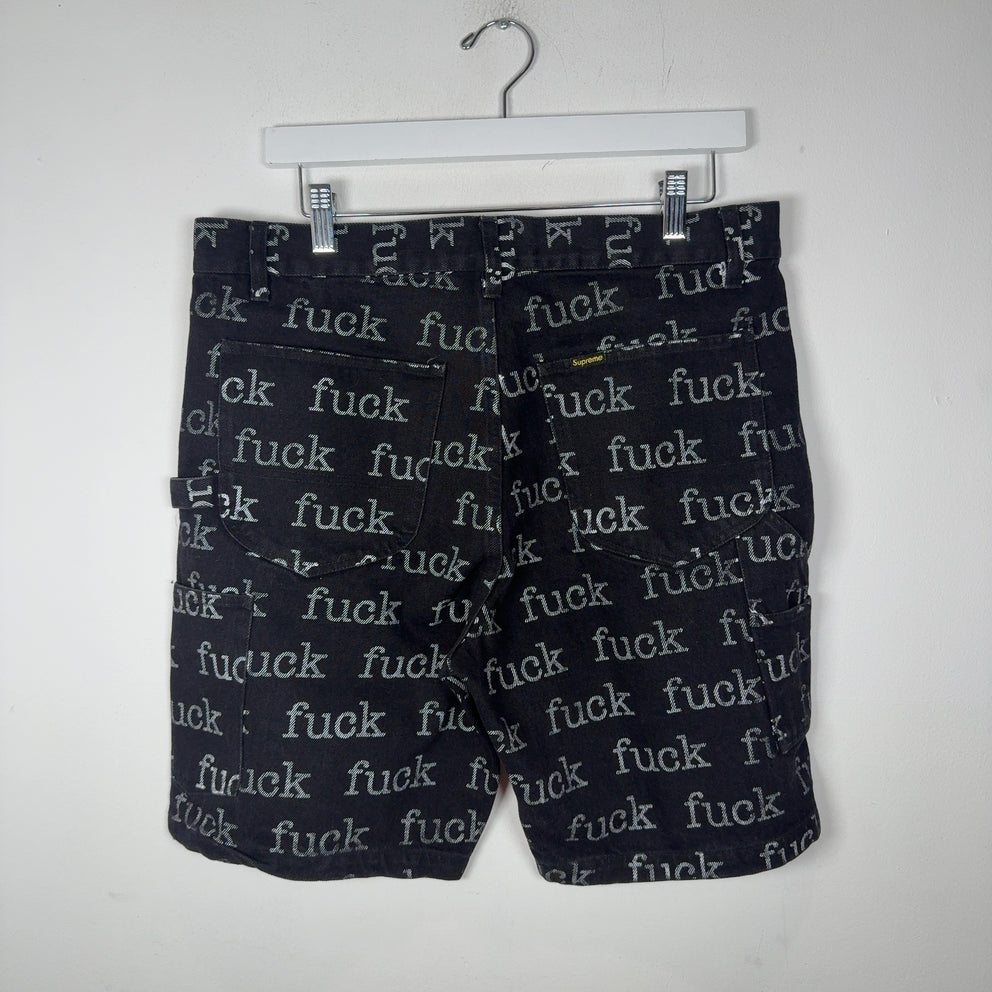 Supreme Fuck Denim Shorts