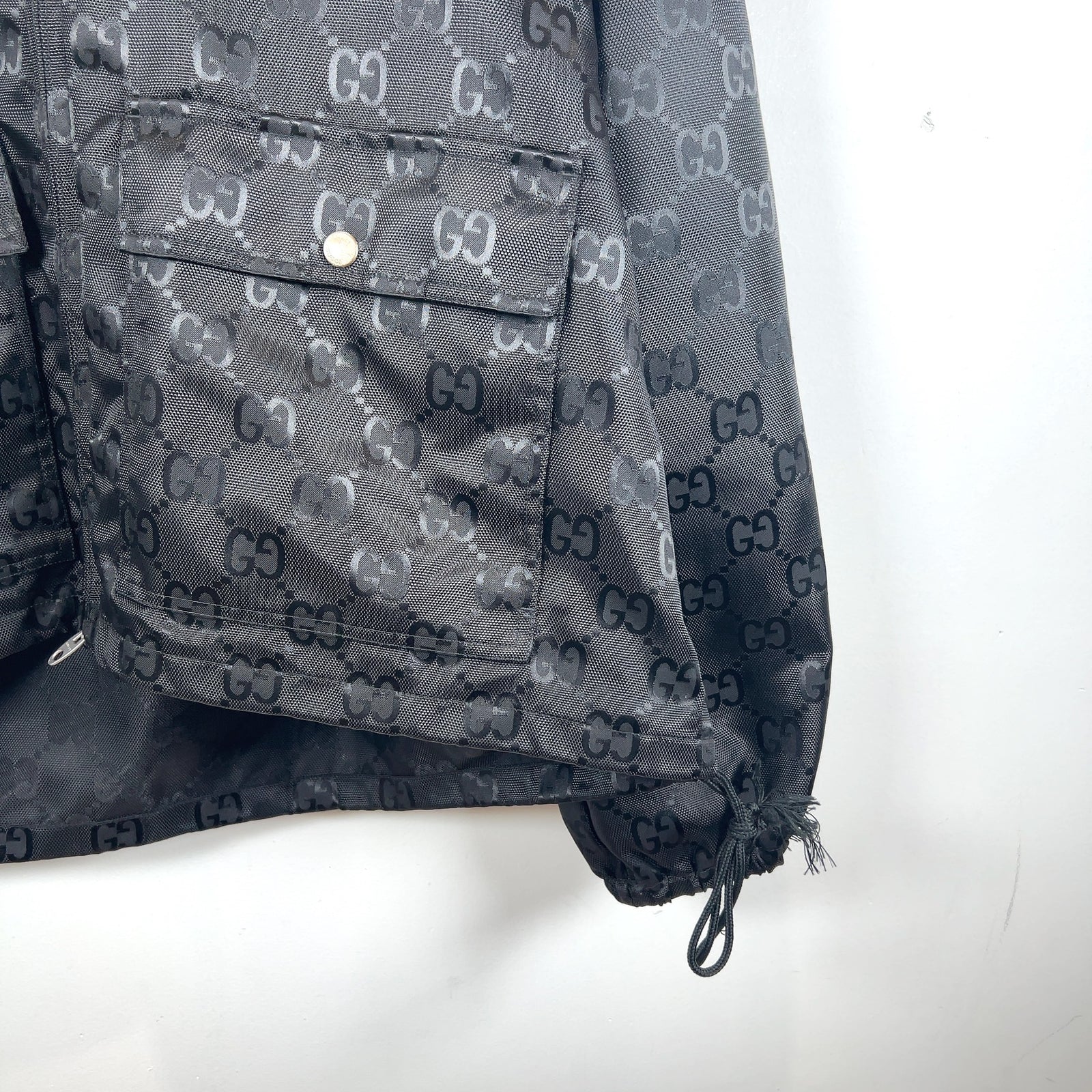 Gucci Off The Grid GG Nylon Zip Up Oversized Jacket