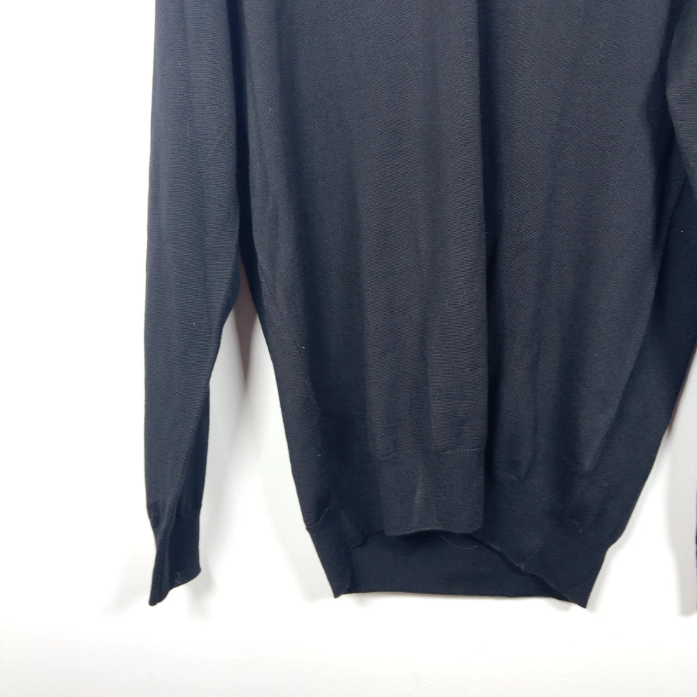 Robert Cavalli Embroidered Logo V-Neck Sweater