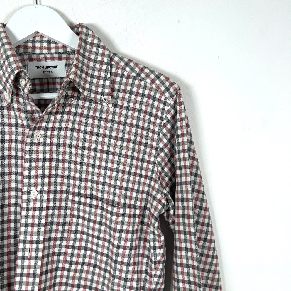 Thom Browne Plaid Button-Up Shirt