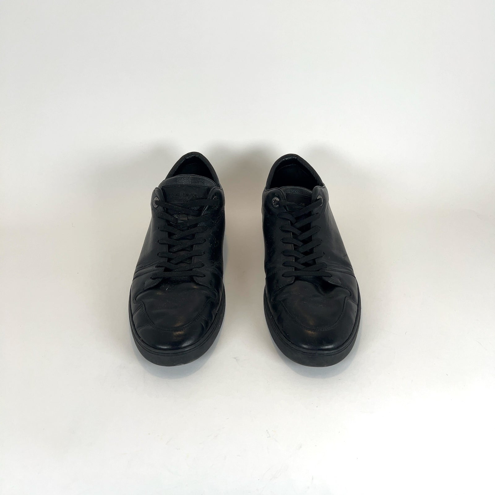 Louis Vuitton Luxemburg Black Leather Lowtop Sneakers