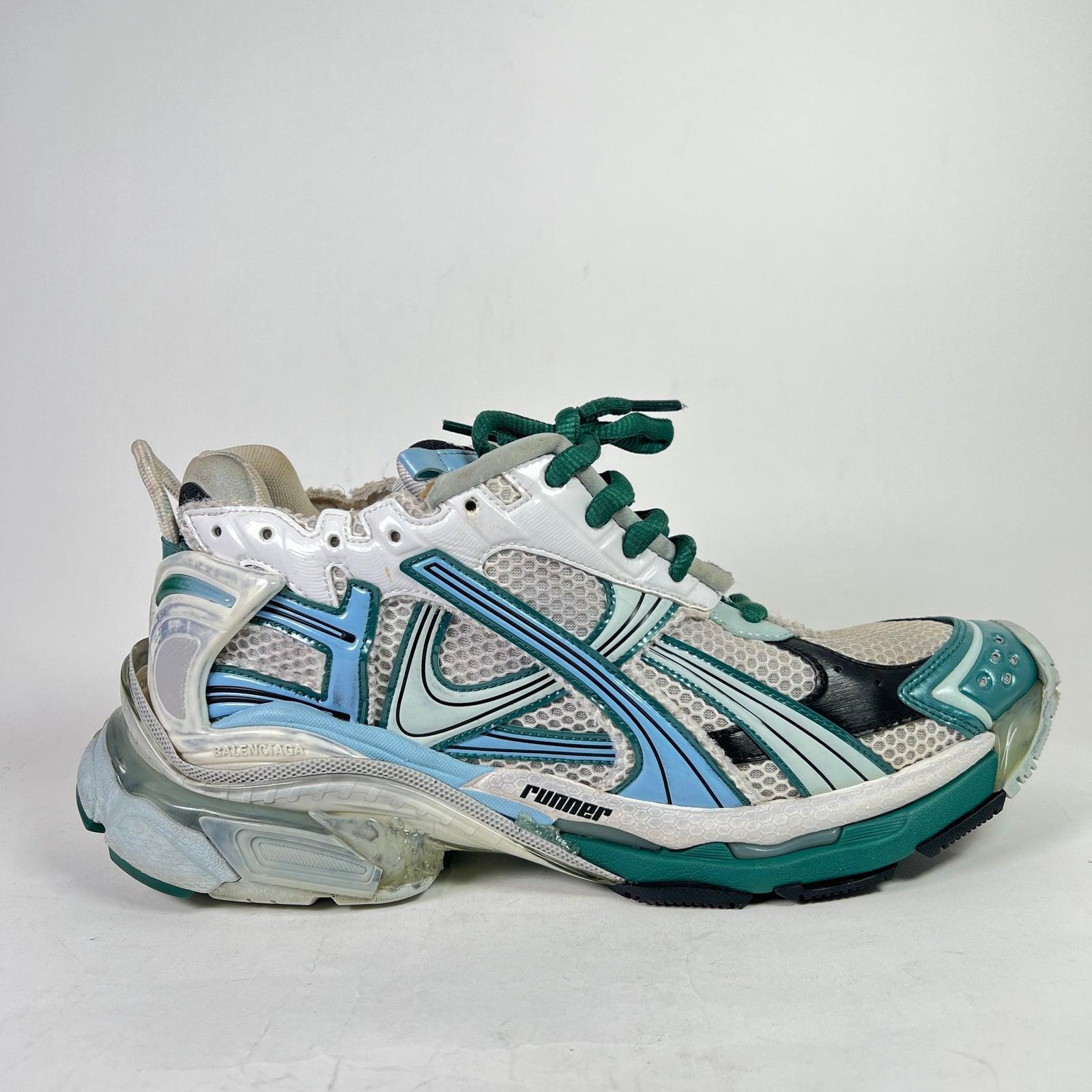 Balenciaga Green/Blue Mesh Runners