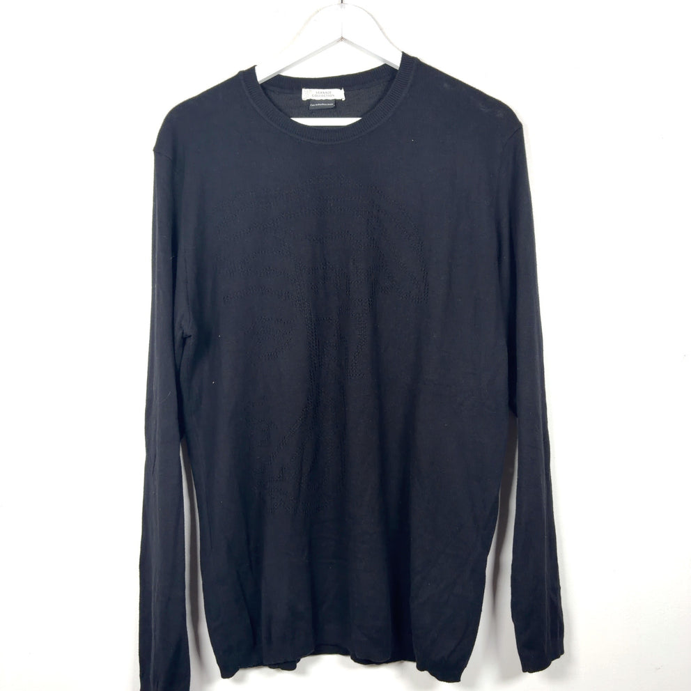 Versace Woven Chest Logo Sweater