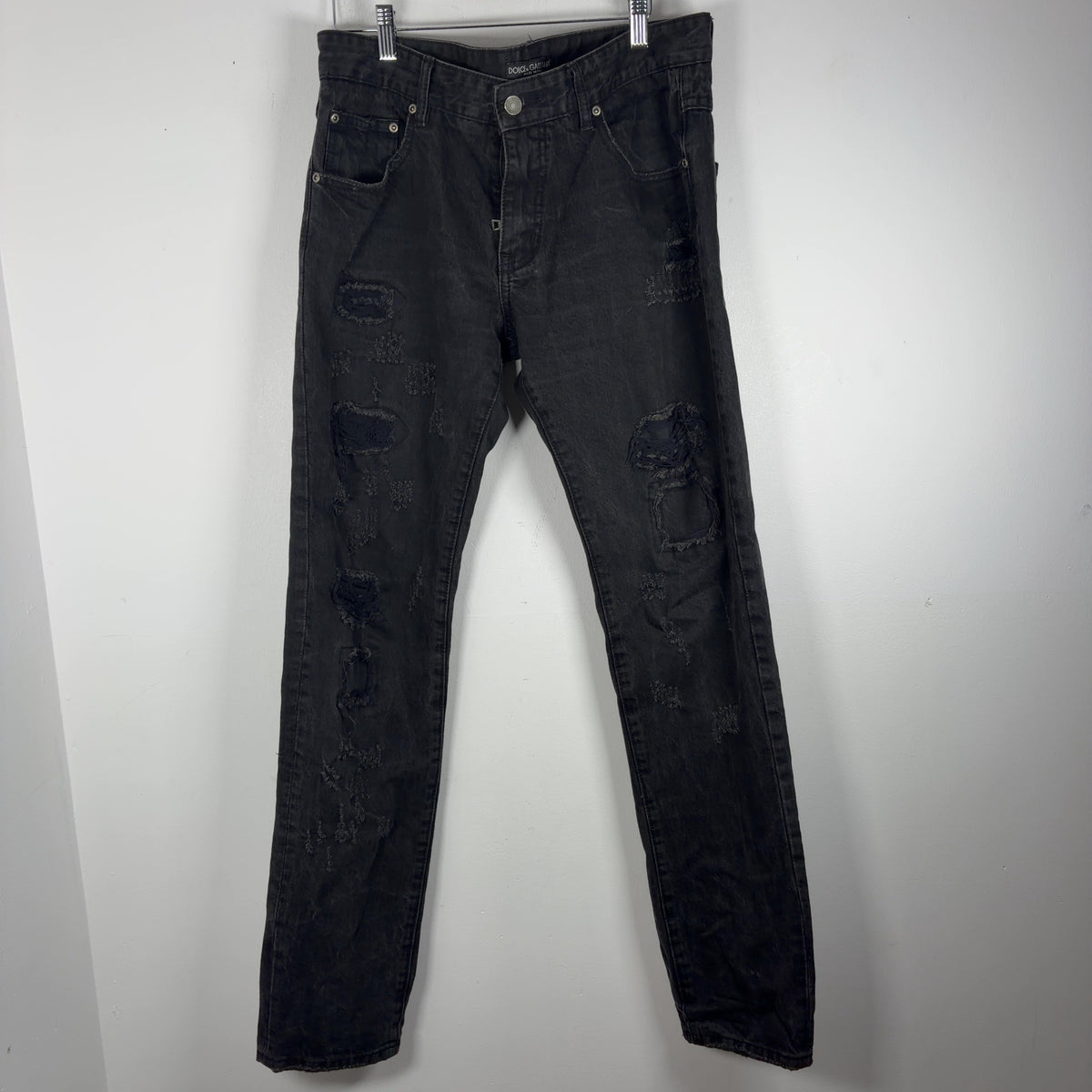 Dolce Gabbana Distressed Patch Jeans