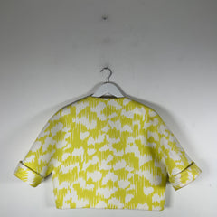 Balenciaga Crop Jacket White/Yellow Size M