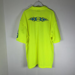 Balenciaga Unity Flame Button-Up Jersey Shirt