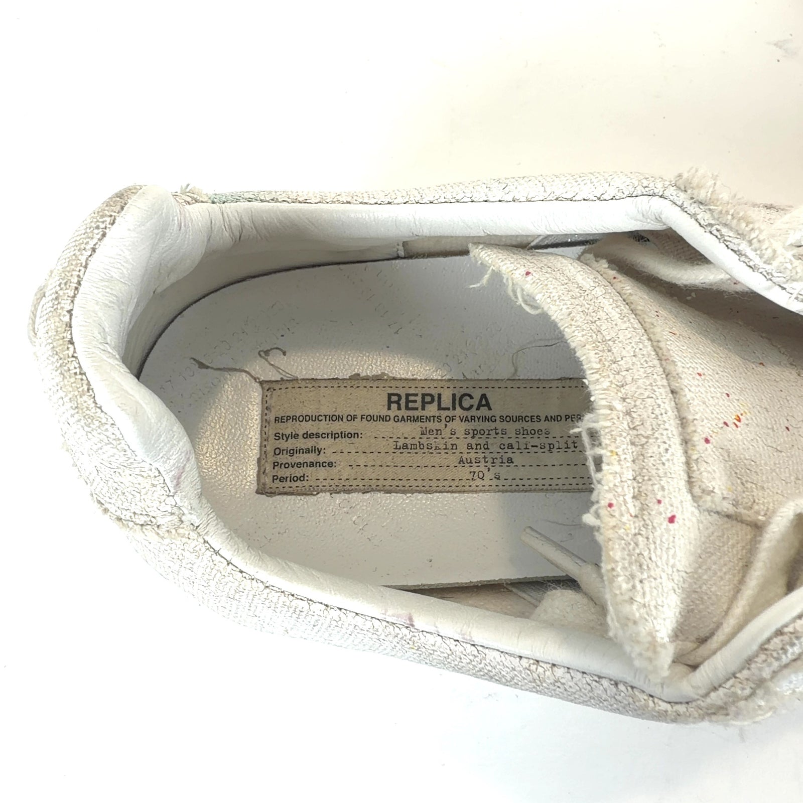 Maison Margiela White Paint Splatter Repilca Gats