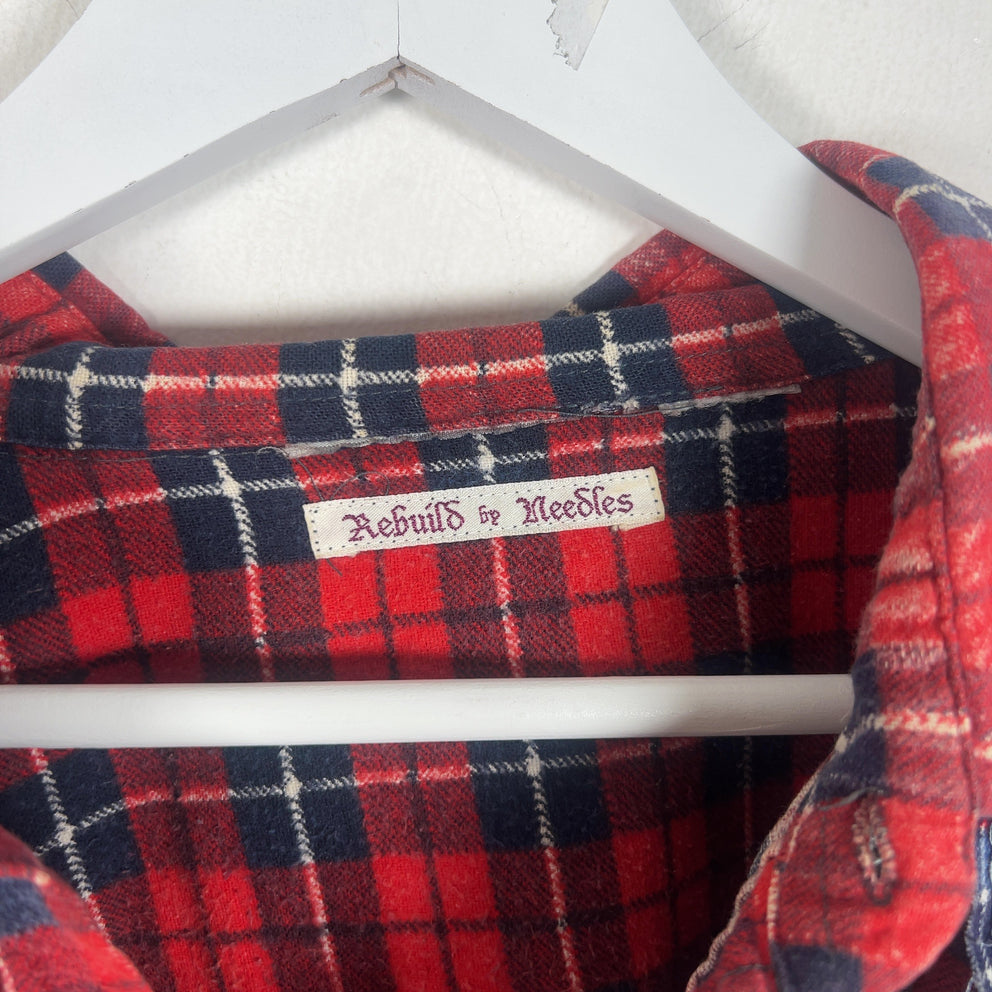 Needles Rebuild Ribbons Cut Flannel Shirt