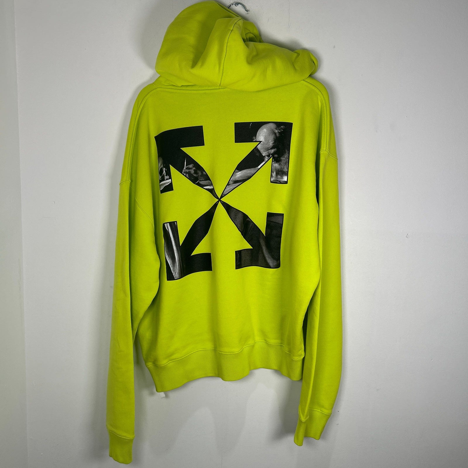 Off-White Green 'Public Television' Hoodie Size XXL