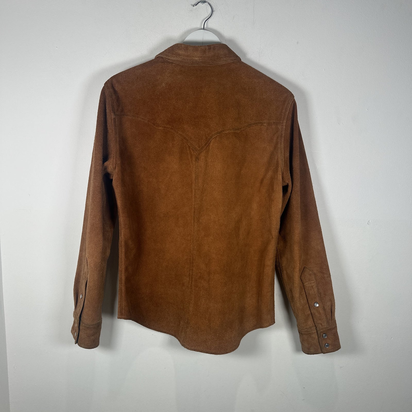 RRL Ralph Lauren Brown Suede Western Button-Up Shirt Size S