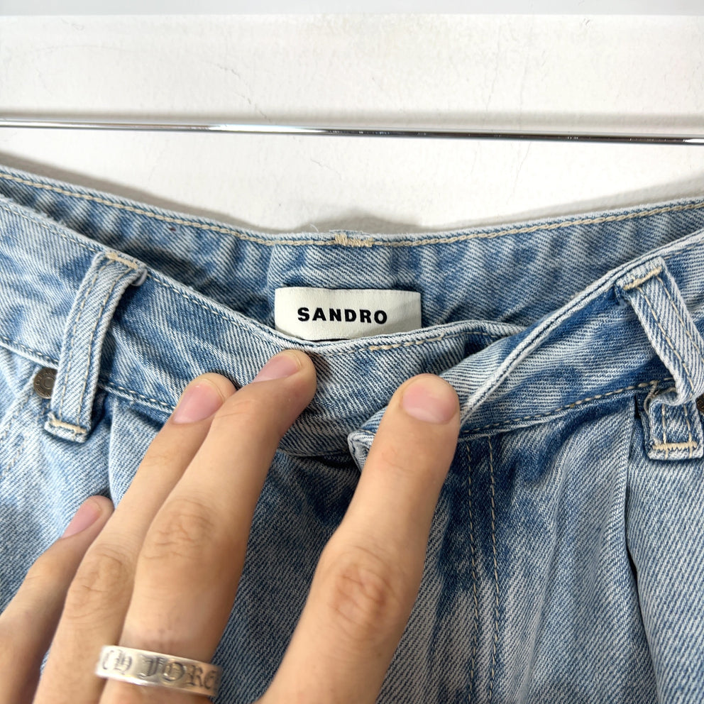 Sandro Lightwash Straight Fit Denim Jeans