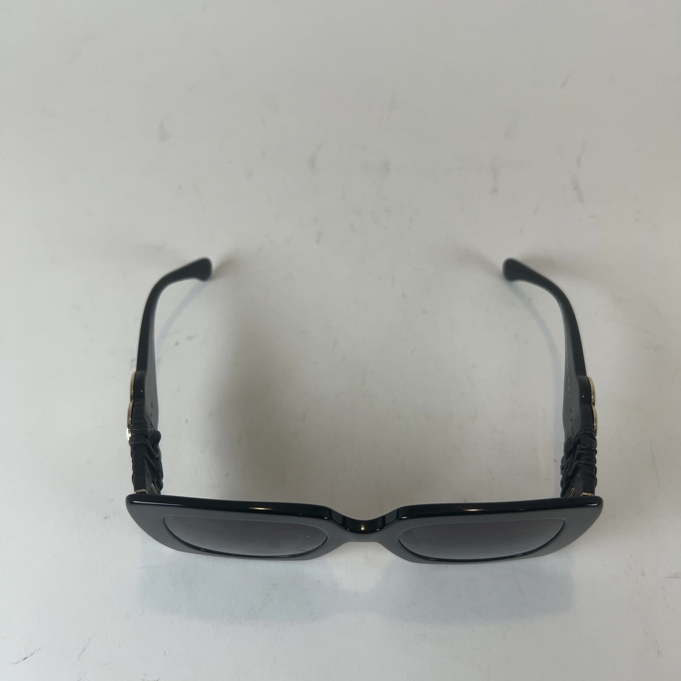Chanel Square Frame Calfskin Leather Sunglasses