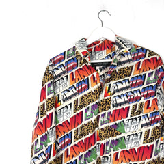 Lanvin Multi Print Logo Button Up Shirt