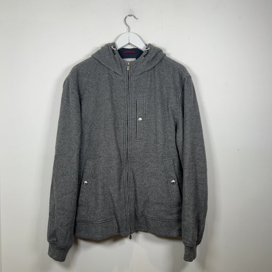 Brunello Cucinelli Cashmere Cargo Zip-Up Hoodie