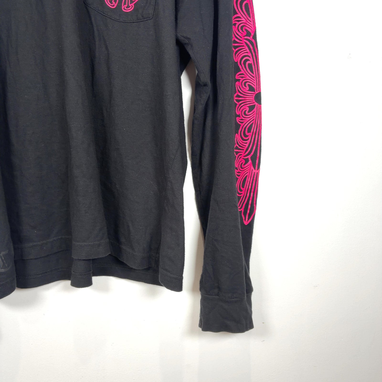 Chrome Hearts Pink Floral Cross Longsleeve