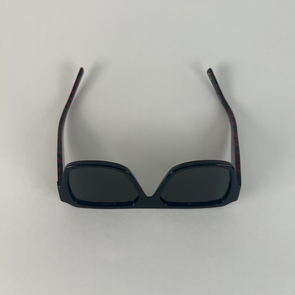 Prada Red Marble Acetate Sunglasses