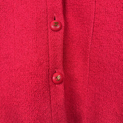 Chanel Pink Vintage Bouclé Wool Jacket Size S
