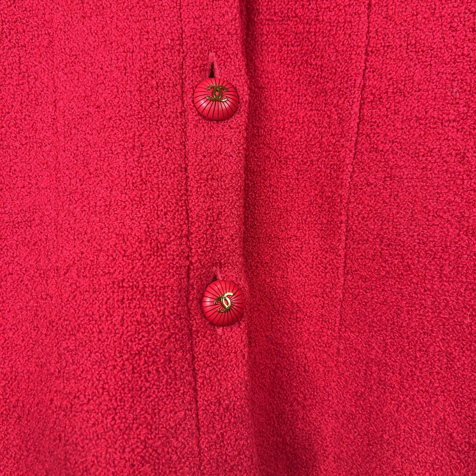 Chanel Pink Vintage Bouclé Wool Jacket Size S