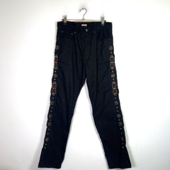Kapital Black Corduroy Gemstone Pants