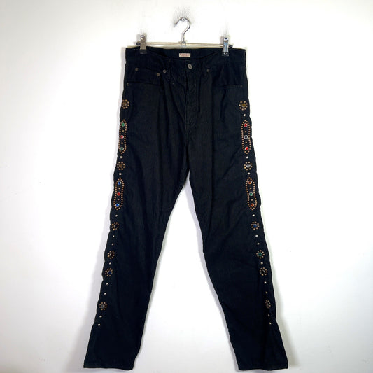 Kapital Black Corduroy Gemstone Pants