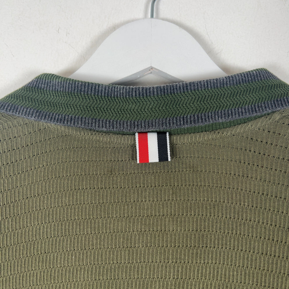 Thom Browne Striped Knit Polo