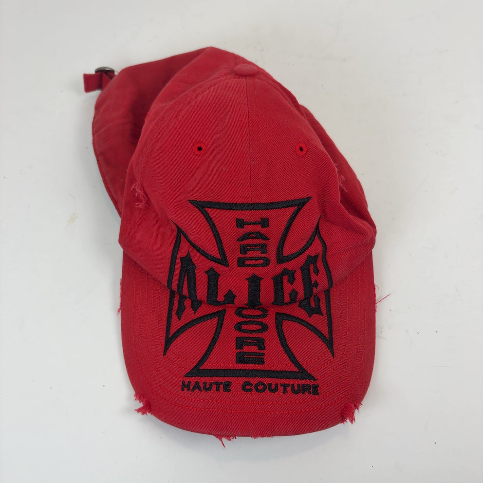 Alice Hollywood Iron Cross Embroidered Red Hat