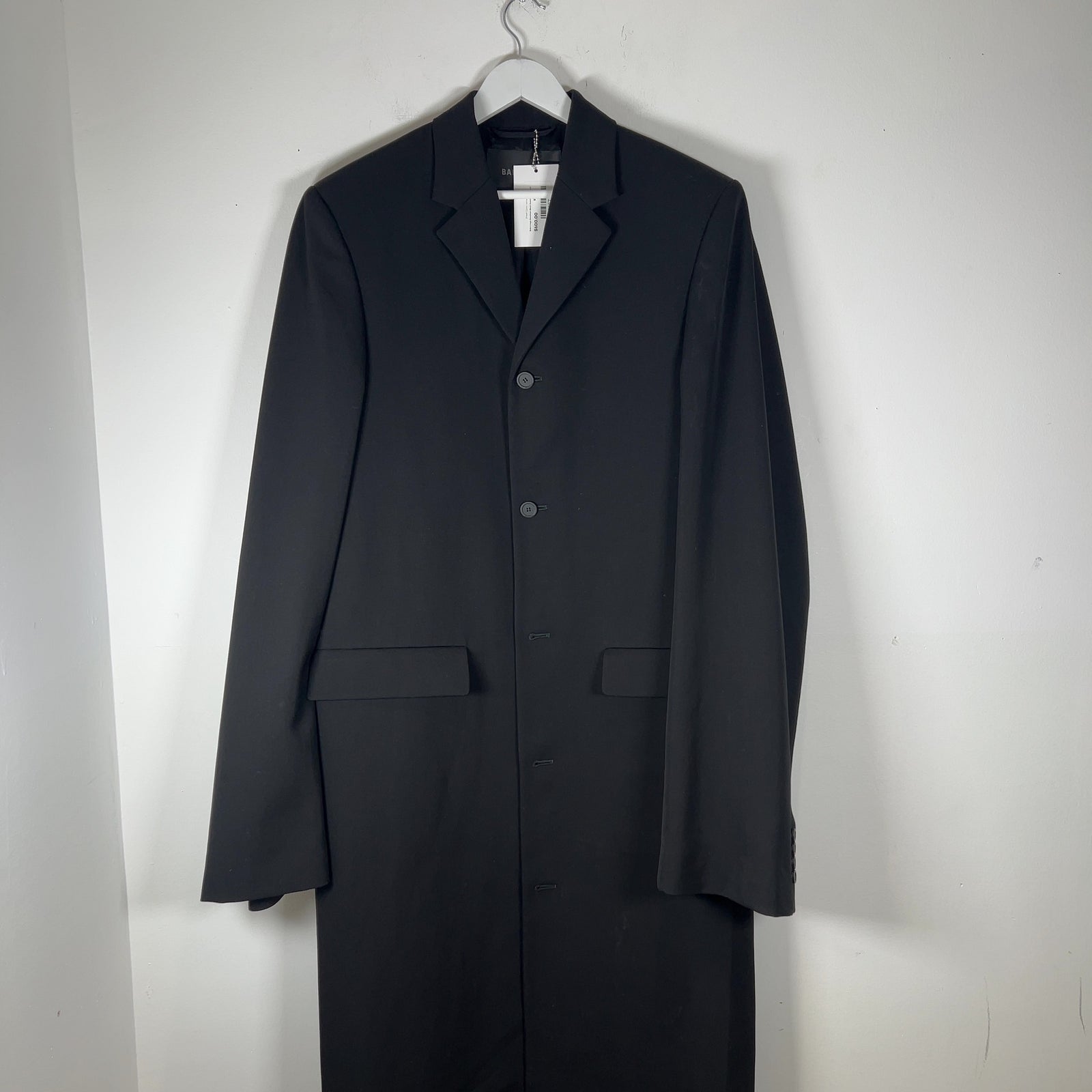 Balenciaga Barathea Black Duster Trench Coat