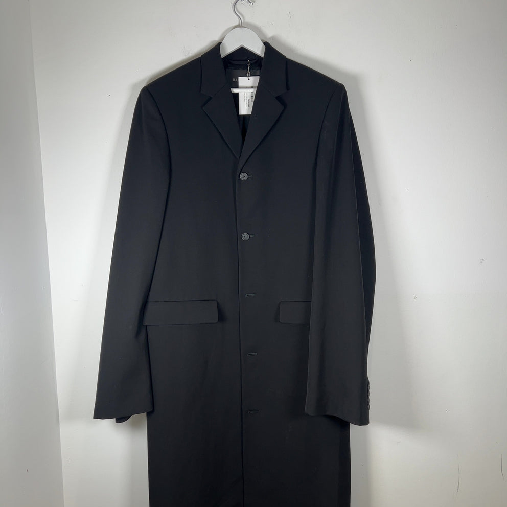 Balenciaga Barathea Black Duster Trench Coat