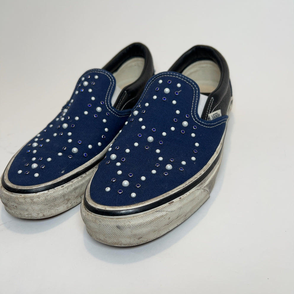 Vans Pearlized Indigo Slip-On Lowtop Sneakers