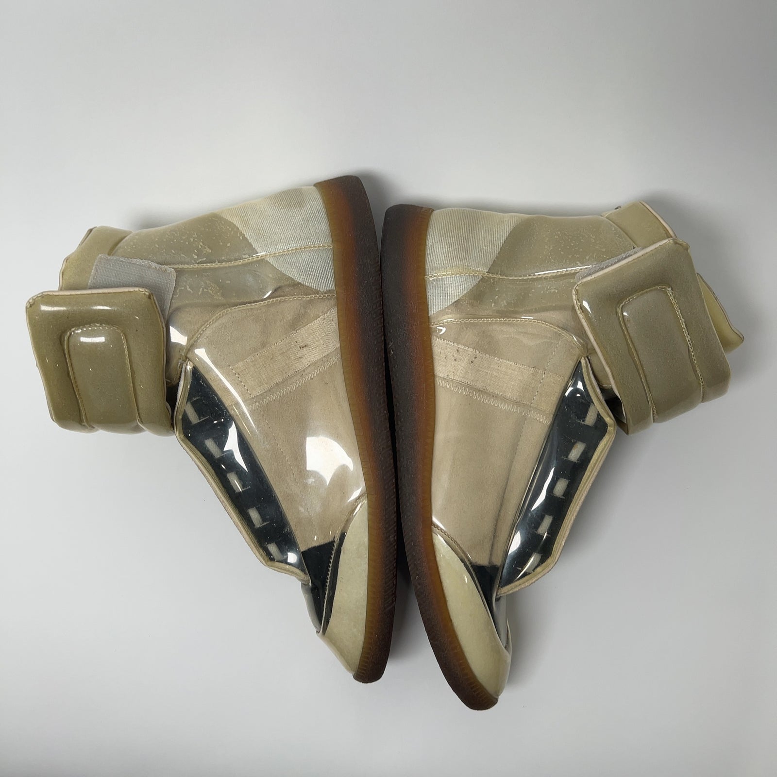 Maison Margiela Beige PVC Future High-Tops Size 43