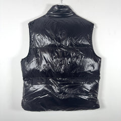 Moncler Shiny Logo Graphic Puffer Vest