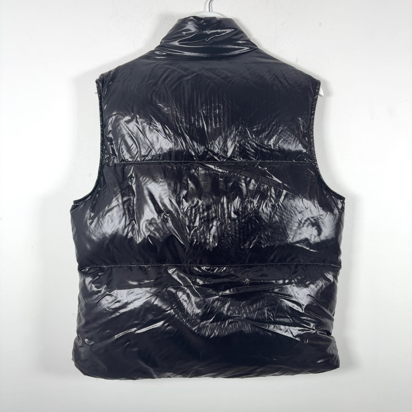Moncler Shiny Logo Graphic Puffer Vest