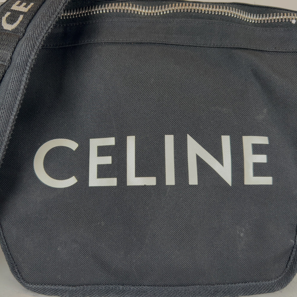 Celine Logo Nylon Trekking Messenger Bag