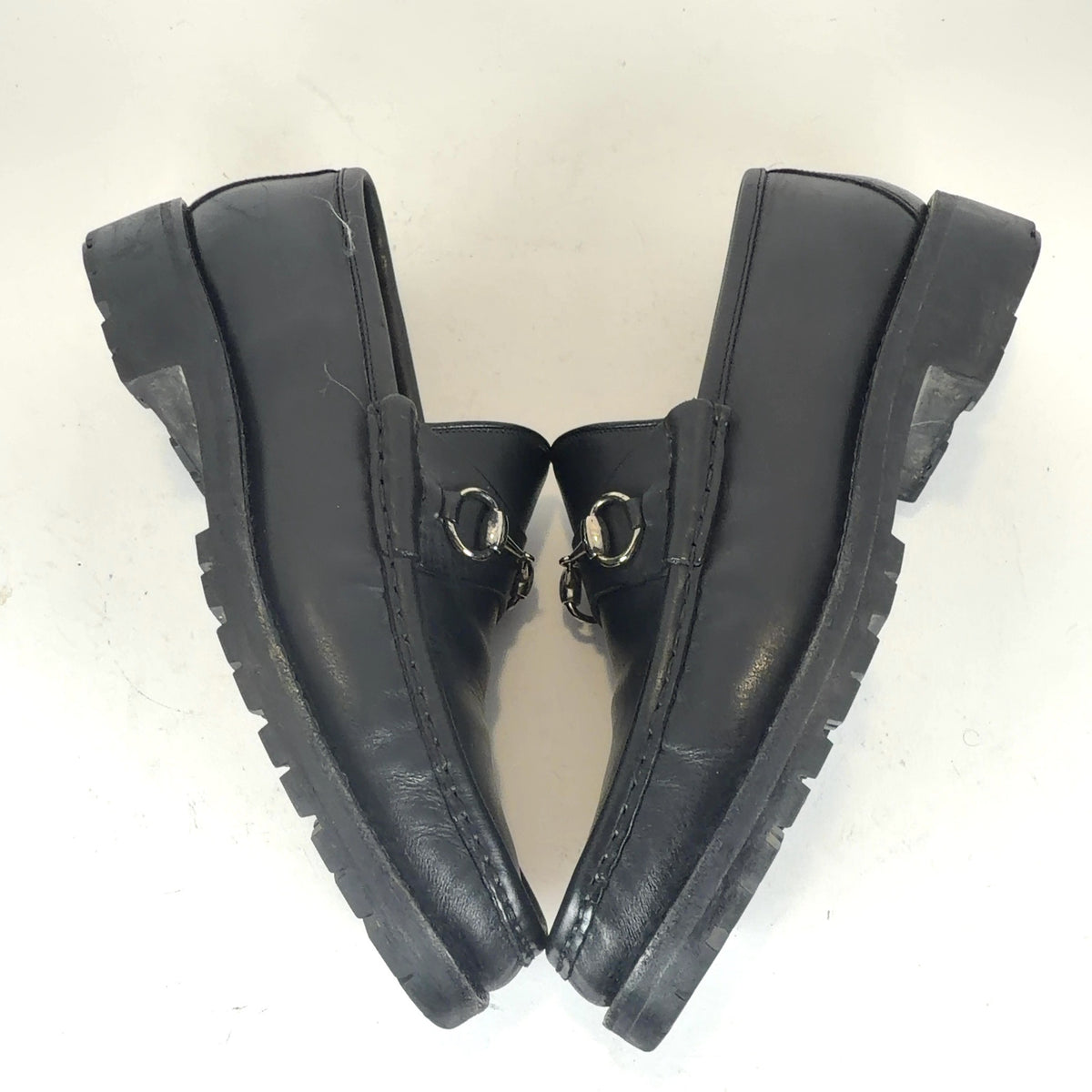 Gucci Lug Horsebit Black Loafer