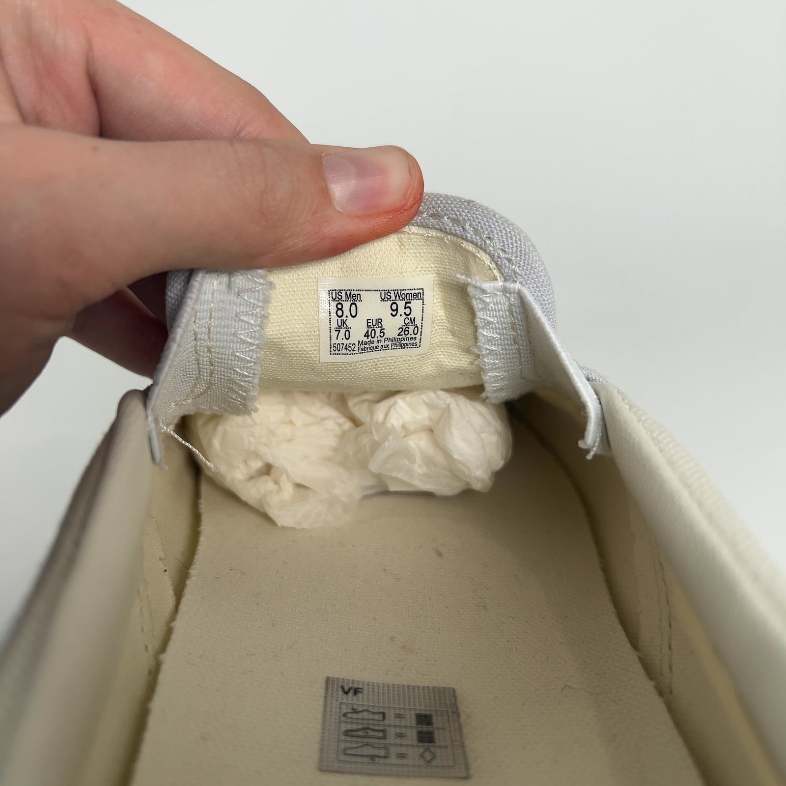 Vans x Mattias Golli Grey/White Slip On Pearl Checkerboard Slip On Sneaker Size 8