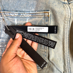Amiri Clay Indigo Bleach Bandana Denim Jeans
