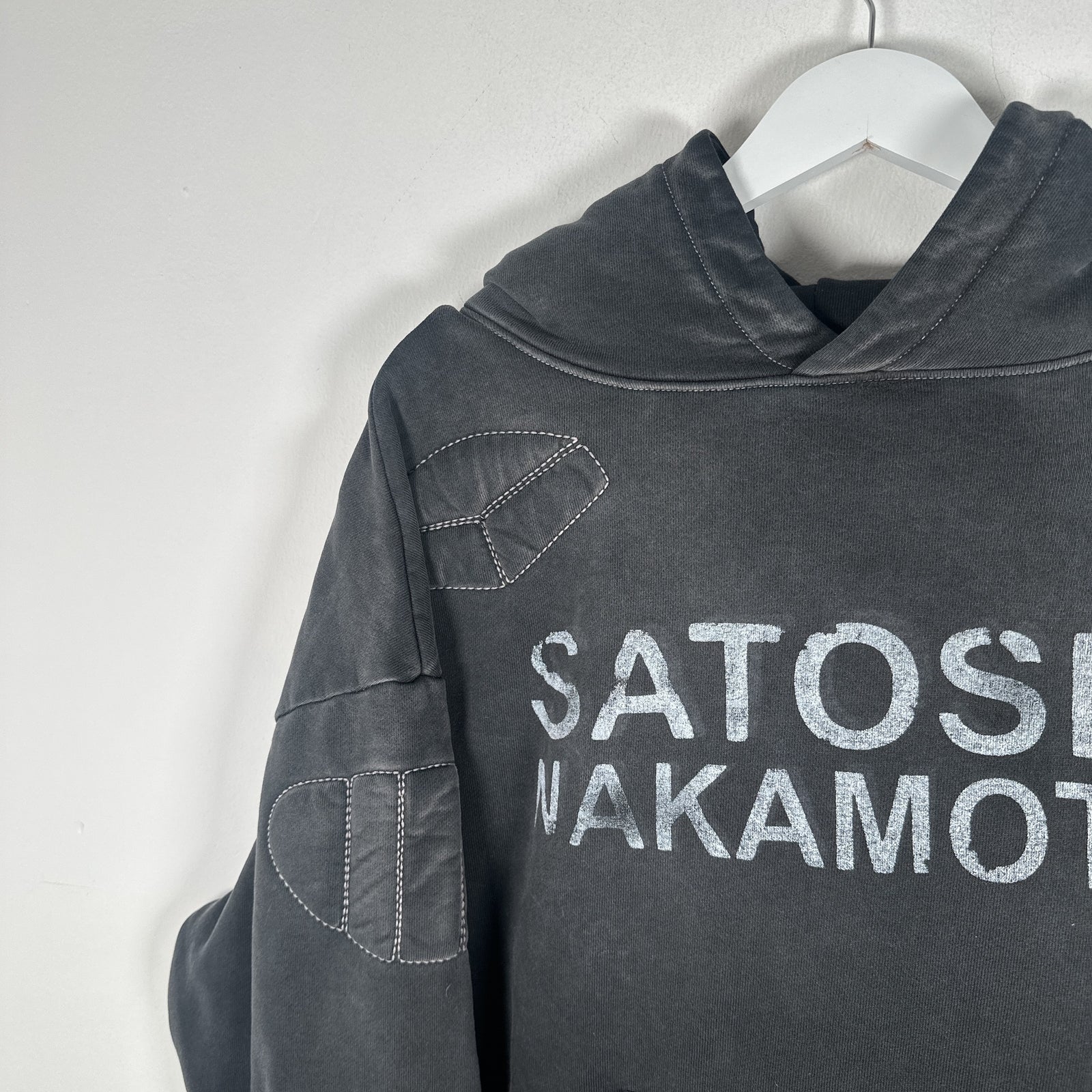 Satoshi Nakamoto Padded Logo Hoodie Size L