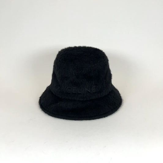 Celine Alpaca Wool Logo Bucket Hat