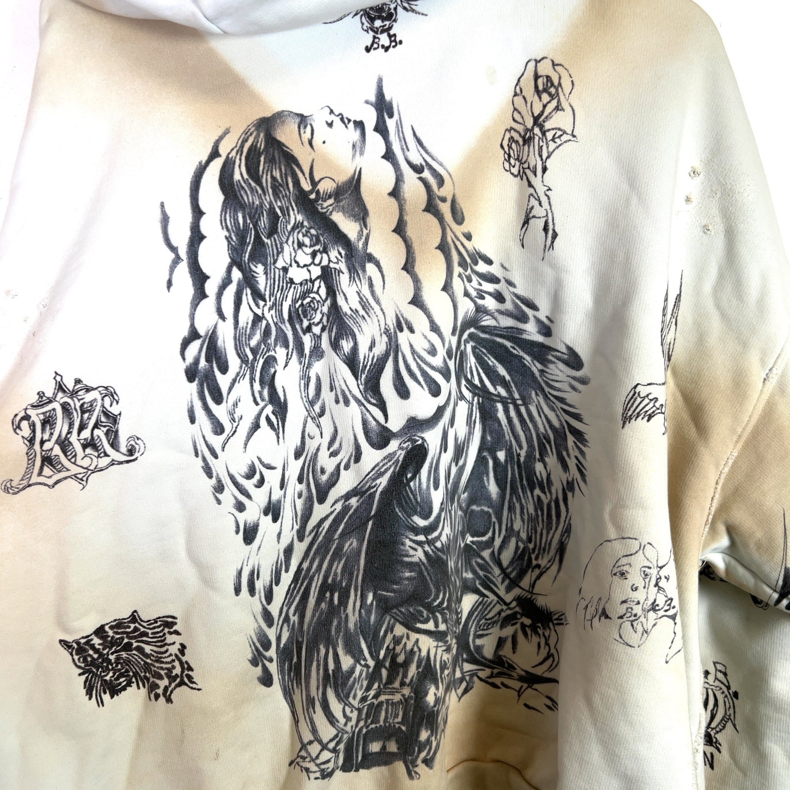 Balenciaga SS24 Tattoo Zip-Up Hoodie