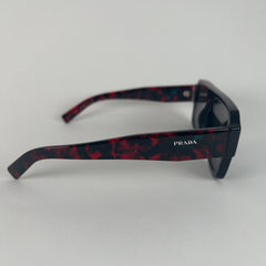 Prada Red Marble Acetate Sunglasses